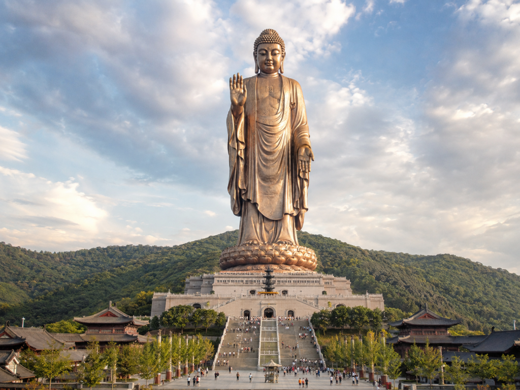 Çin'deki dev Spring Temple Buddha heykeli