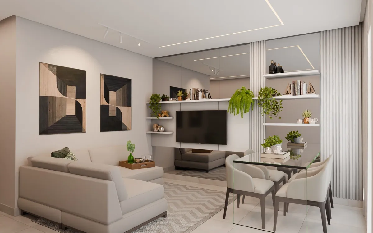 Minimal ve sade tasarımlı oda