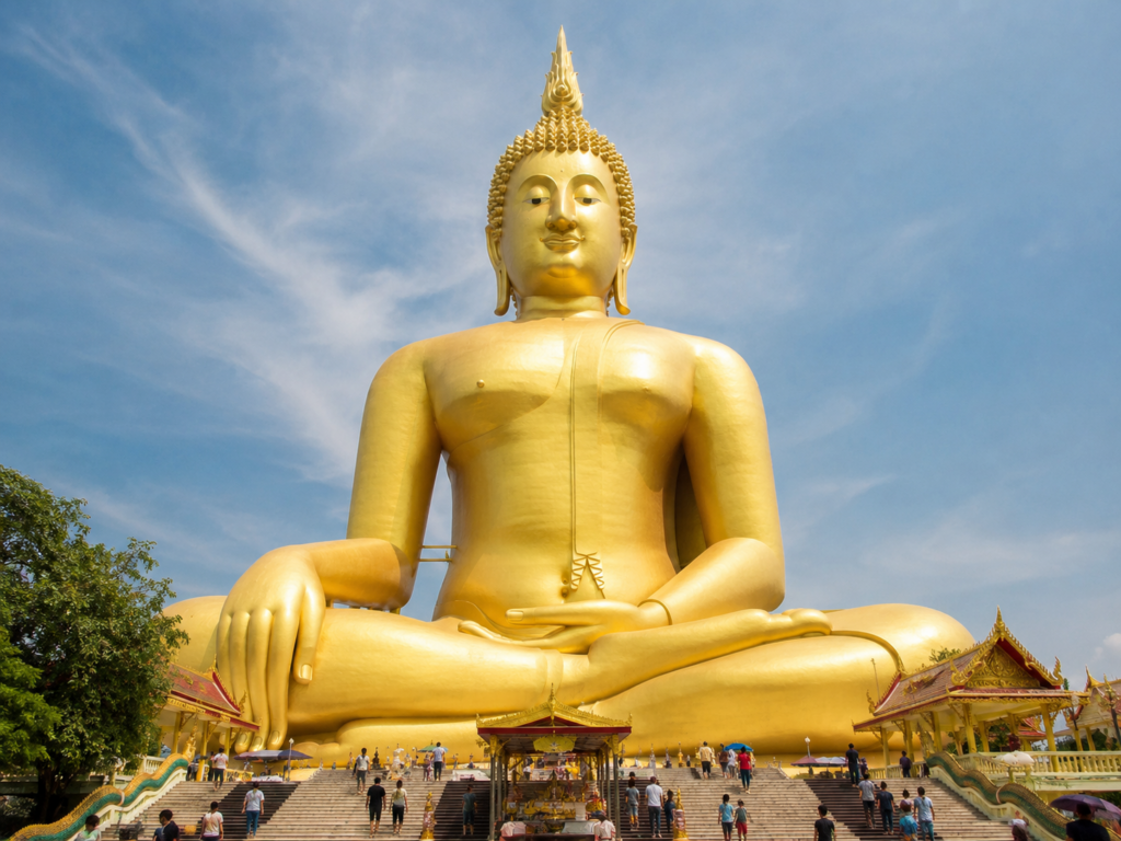 Tayland'daki dev altın Great Buddha of Thailand heykeli