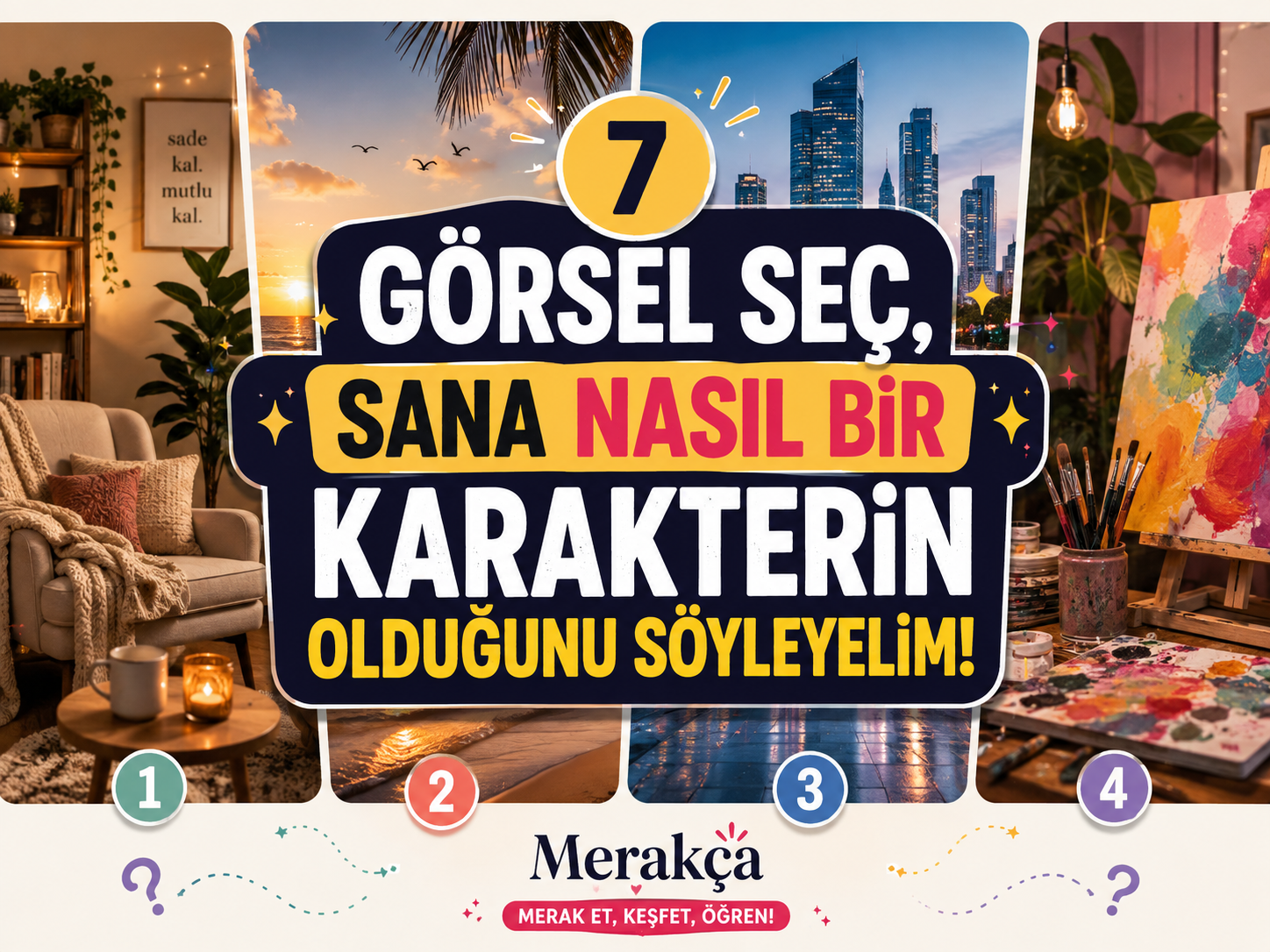 7 Görsel Seç, Sana Nasıl Bir Karakterin Olduğunu Söyleyelim!