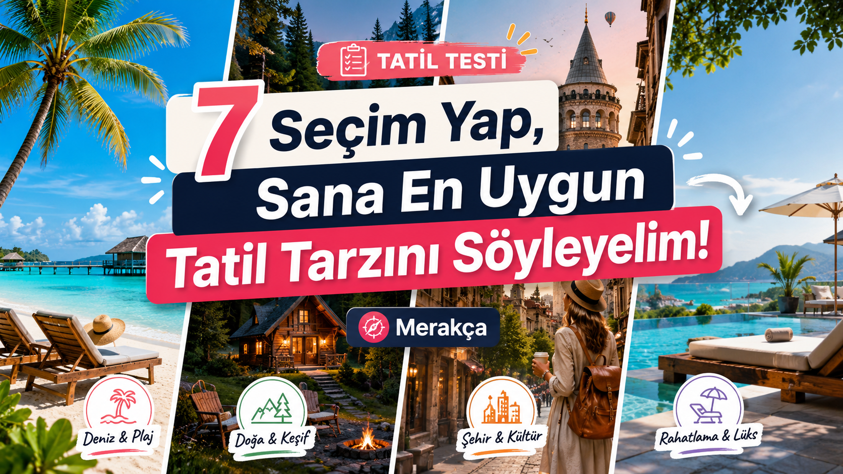7 Seçim Yap, Sana En Uygun Tatil Tarzını Söyleyelim!