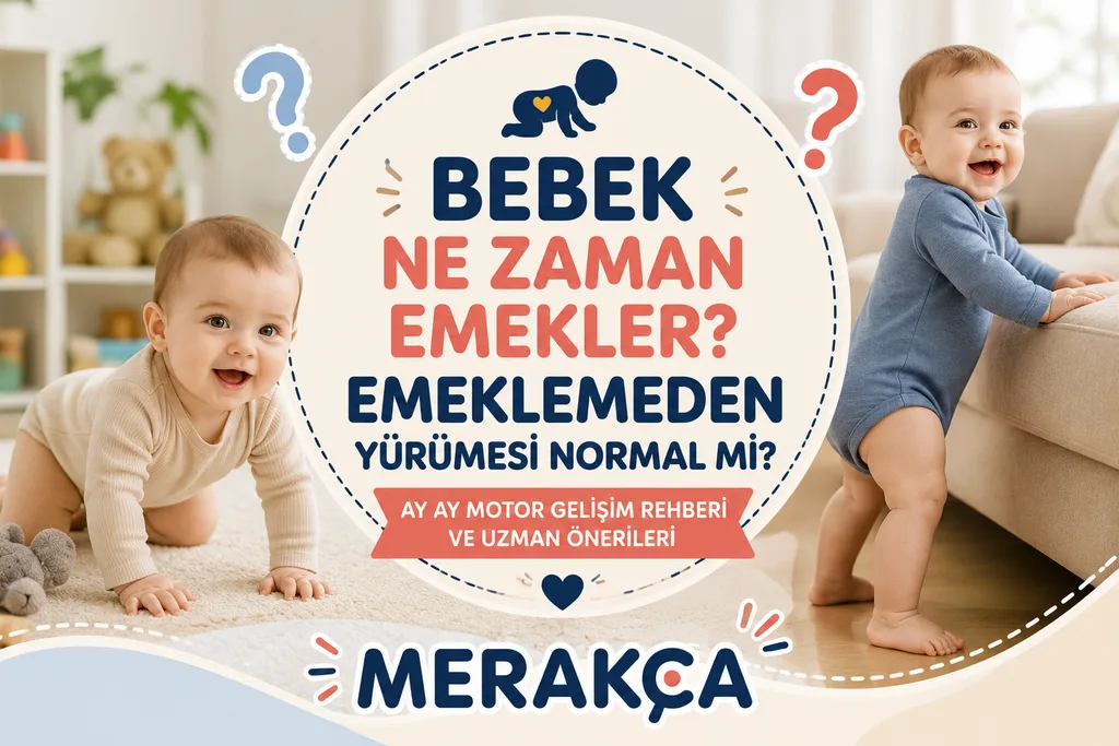 Evde emekleyen bebek ve motor gelişim dönemi