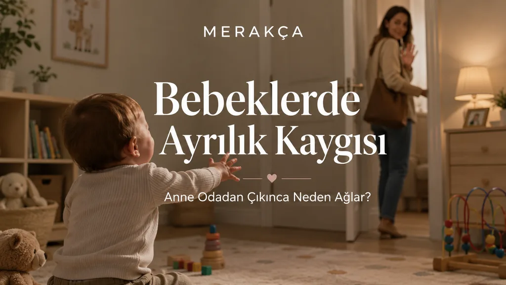 Anne odadan ayrıldığında huzursuz olan bebek