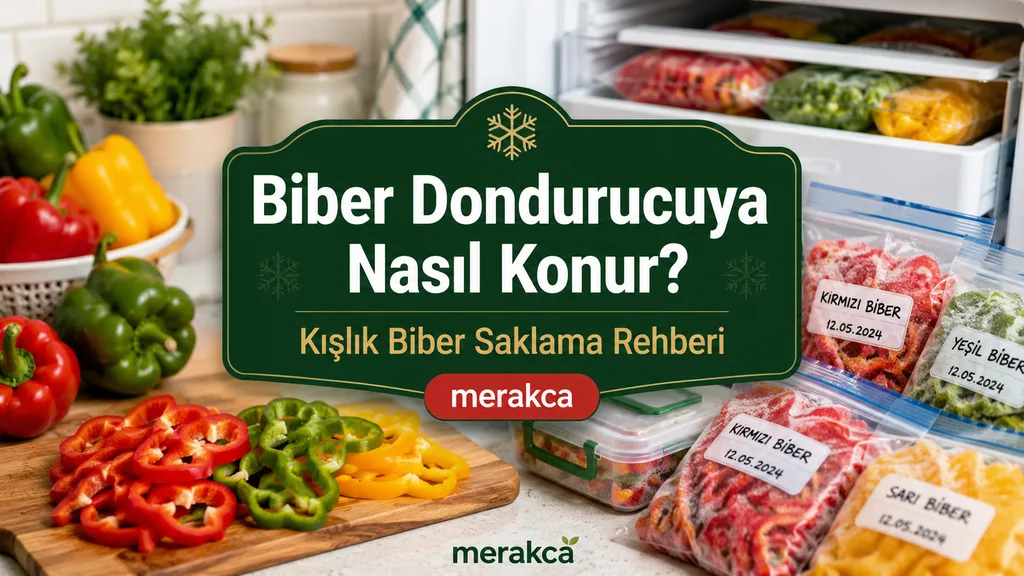 Biberlerin dondurucuya koyulmak için hazırlanması