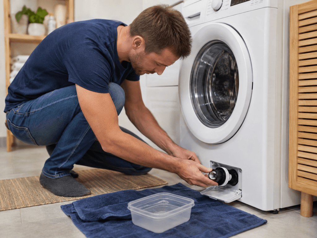 Sıkma yapmayan çamaşır makinesinde pompa filtresi kontrolü