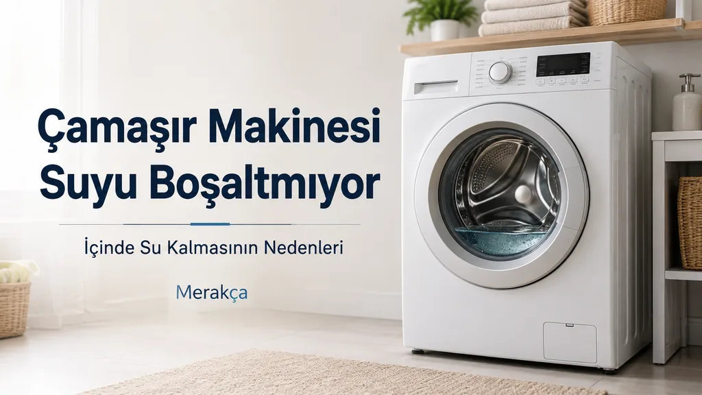 Tamburunda su kalan çamaşır makinesi