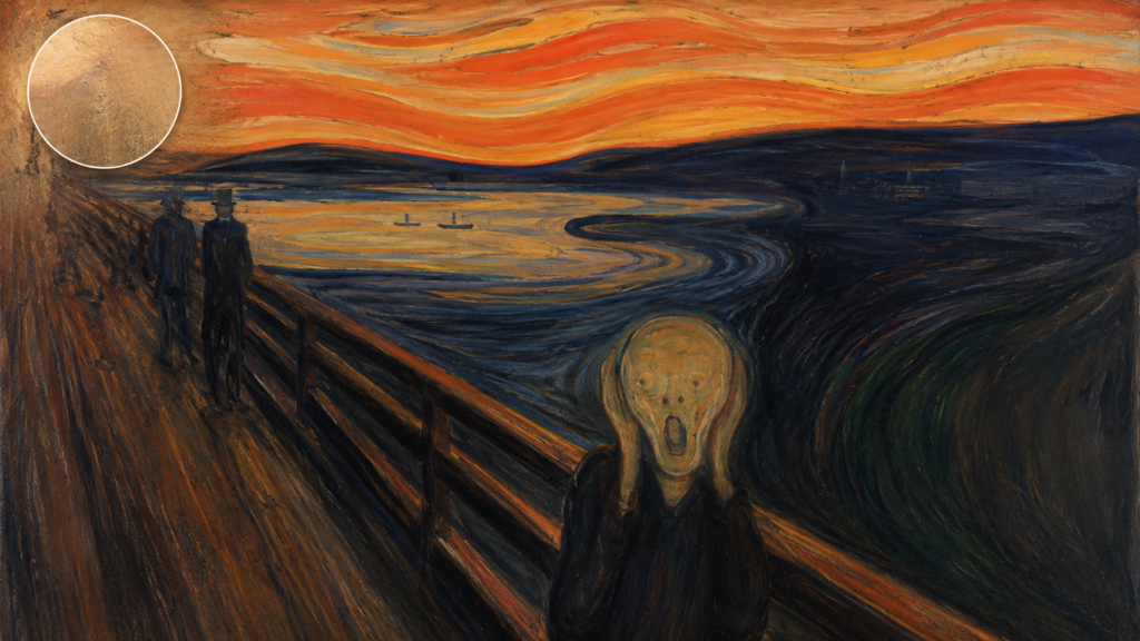 Edvard Munch’un Çığlık tablosunda bulunan gizli kalem yazısı