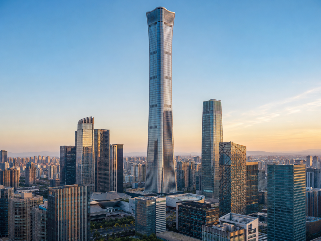 Pekin’de bulunan CITIC Tower yani China Zun gökdeleni