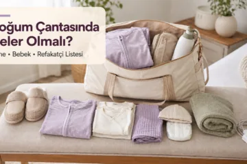Doğum çantası için hazırlanan anne, bebek ve refakatçi ihtiyaçları