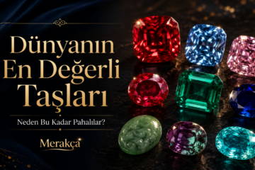 Dünyanın en değerli taşlarını gösteren lüks mücevher kompozisyonu