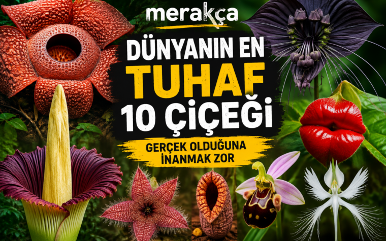 Dünyanın en tuhaf 10 çiçeğini bir arada gösteren Merakça kapak görseli