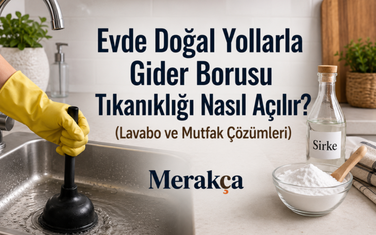 Evde Doğal Yollarla Gider Borusu Tıkanıklığı Nasıl Açılır? (Lavabo ve Mutfak Çözümleri)