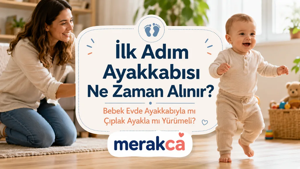 Yürümeyi öğrenen bebek için ilk adım ayakkabısı