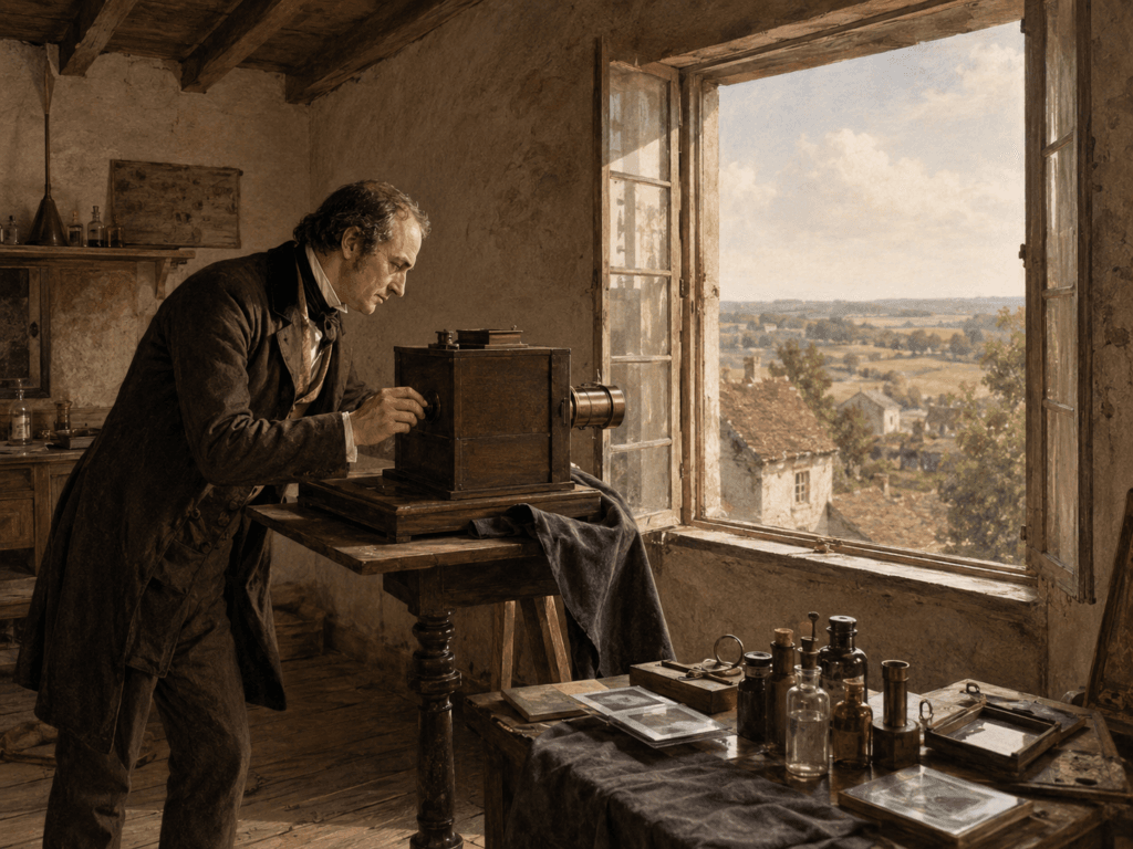 Nicéphore Niépce tarafından çekilen tarihin ilk fotoğraf örneklerinden biri
