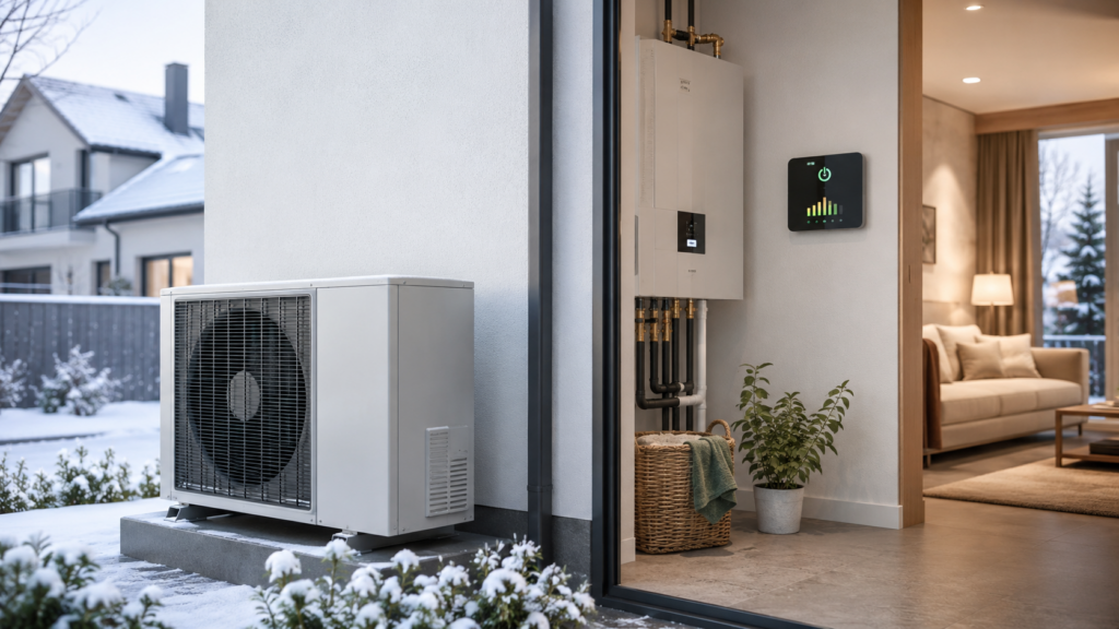 Ev ısıtmasında kullanılan ısı pompası ve elektrik tüketim sistemi