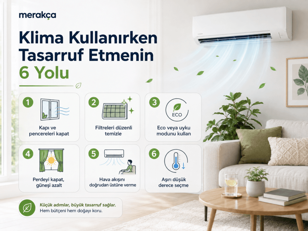 Klima kullanırken elektrik tasarrufu sağlamanın yolları