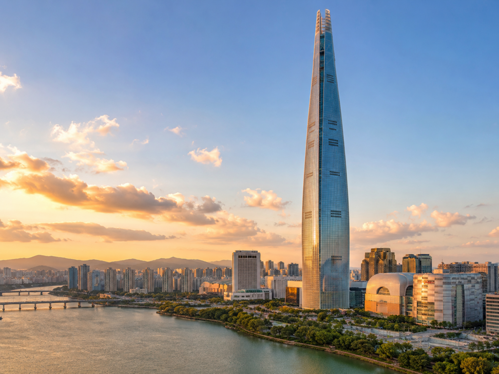 Seul’de bulunan Lotte World Tower gökdeleni