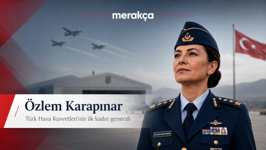 Hava Pilot Albay Özlem Karapınar, 2026 YAŞ kararları kapsamında tuğgeneralliğe terfi ederek Türk Hava Kuvvetleri’nin ilk kadın generali oldu.