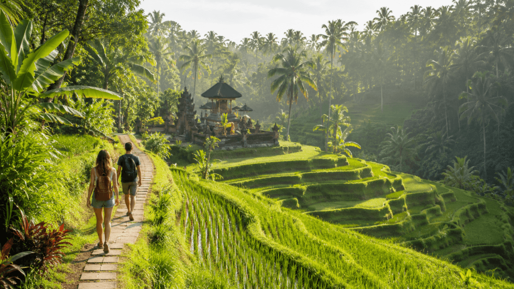 Bali'deki yeşil pirinç terasları
