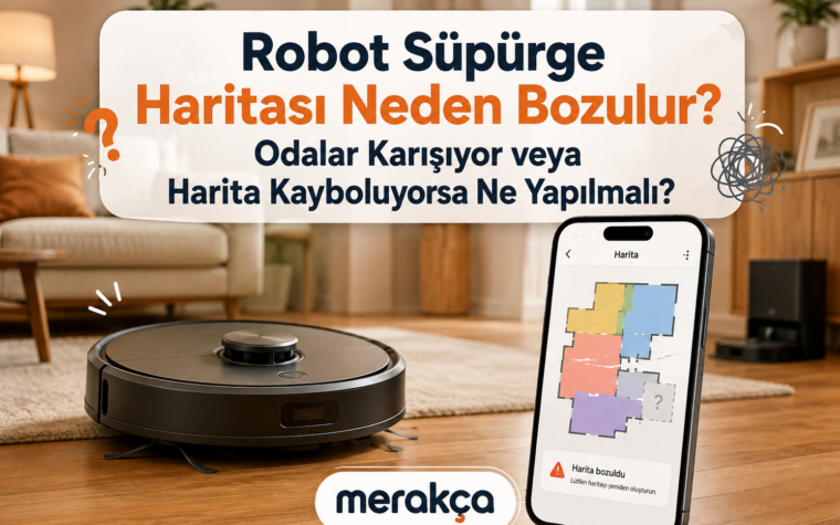 Robot Süpürge Haritası Neden Bozulur? Odalar Karışıyor veya Harita Kayboluyorsa Ne Yapılmalı?