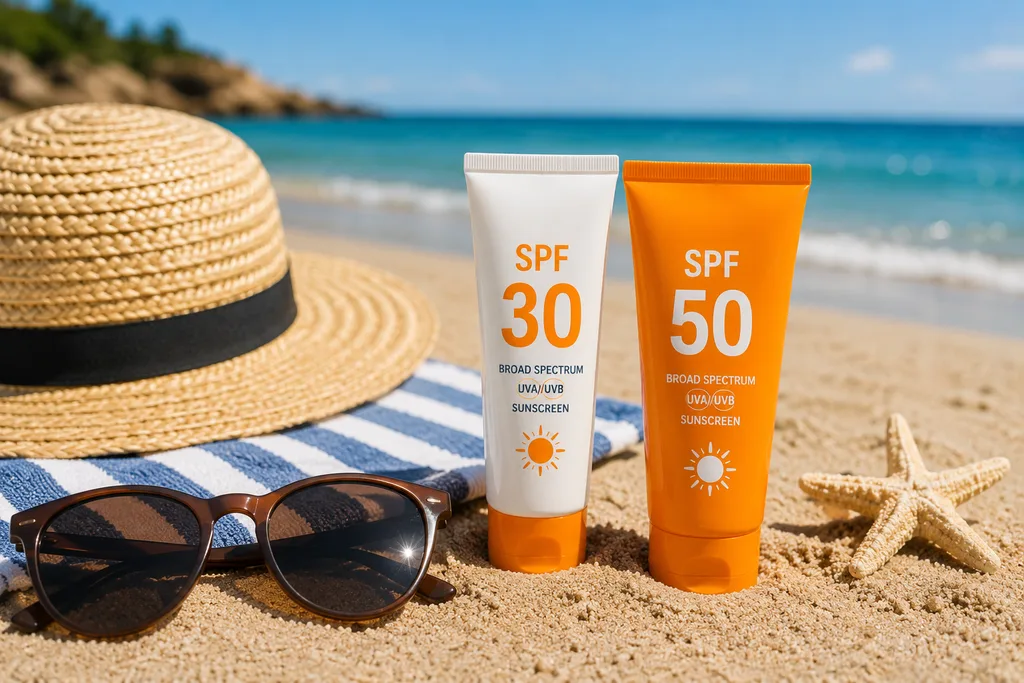 SPF 30 ve SPF 50 güneş kremleri arasındaki koruma farkının karşılaştırılması