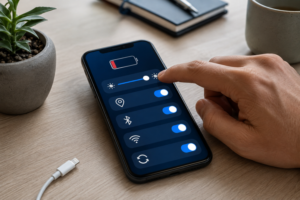 Telefonun şarjını tüketen ekran parlaklığı, konum ve bağlantı ayarları