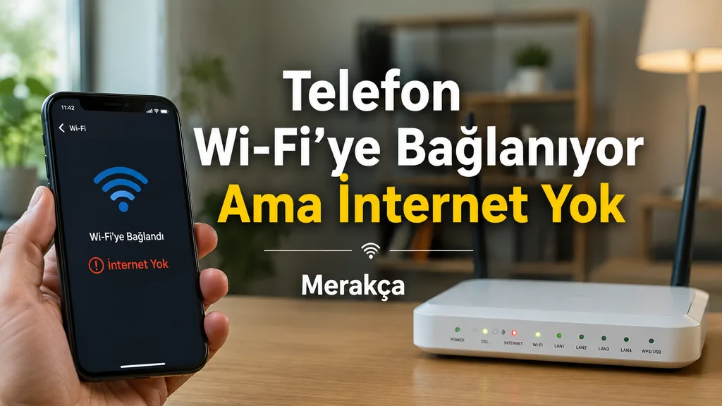 Wi-Fi'ye bağlı olduğu hâlde internet erişimi olmayan telefon