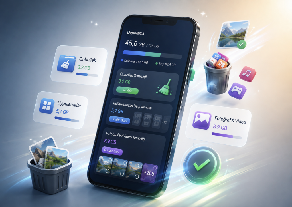 Telefon depolama alanı ve önbellek temizleme işlemleri