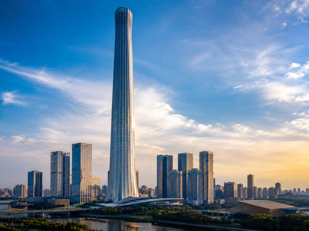 Tianjin şehrindeki CTF Finance Centre gökdeleni