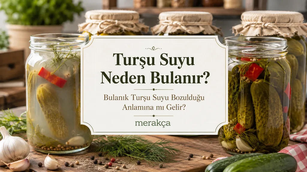 Suyu bulanıklaşmış turşu kavanozu