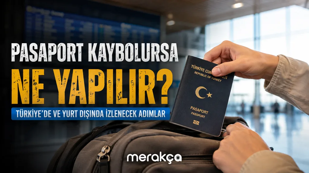 Pasaport kaybı sonrası konsolosluk işlemleri için belgelerini hazırlayan yolcu