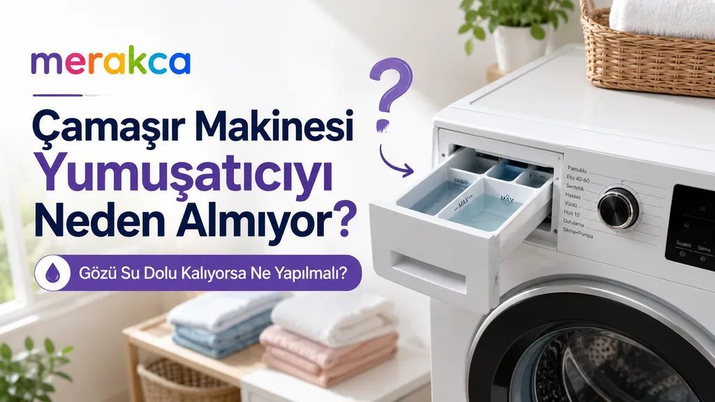 Çamaşır makinesinin yumuşatıcıyı almaması ve yumuşatıcı gözünde su kalmasının yaygın nedenleri