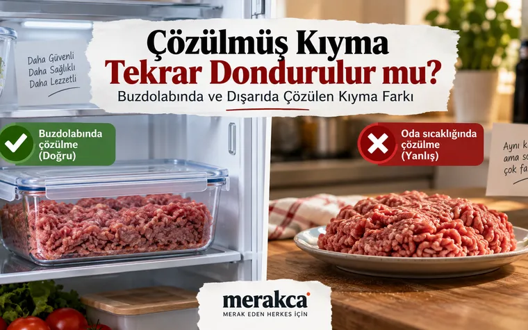Çözülmüş Kıyma Tekrar Dondurulur mu? Buzdolabında ve Dışarıda Çözülen Kıyma Farkı
