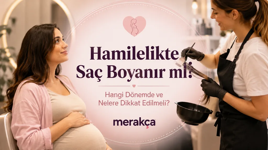 İyi havalandırılan kuaförde saçına balyaj uygulanan hamile kadın