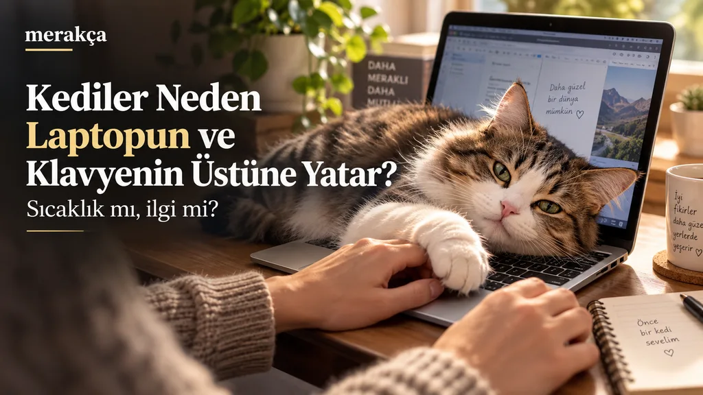 Kediler Neden Laptopun ve Klavyenin Üstüne Yatar? Sıcaklık mı, İlgi mi?