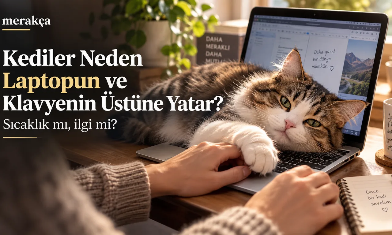 Kediler Neden Laptopun ve Klavyenin Üstüne Yatar? Sıcaklık mı, İlgi mi?