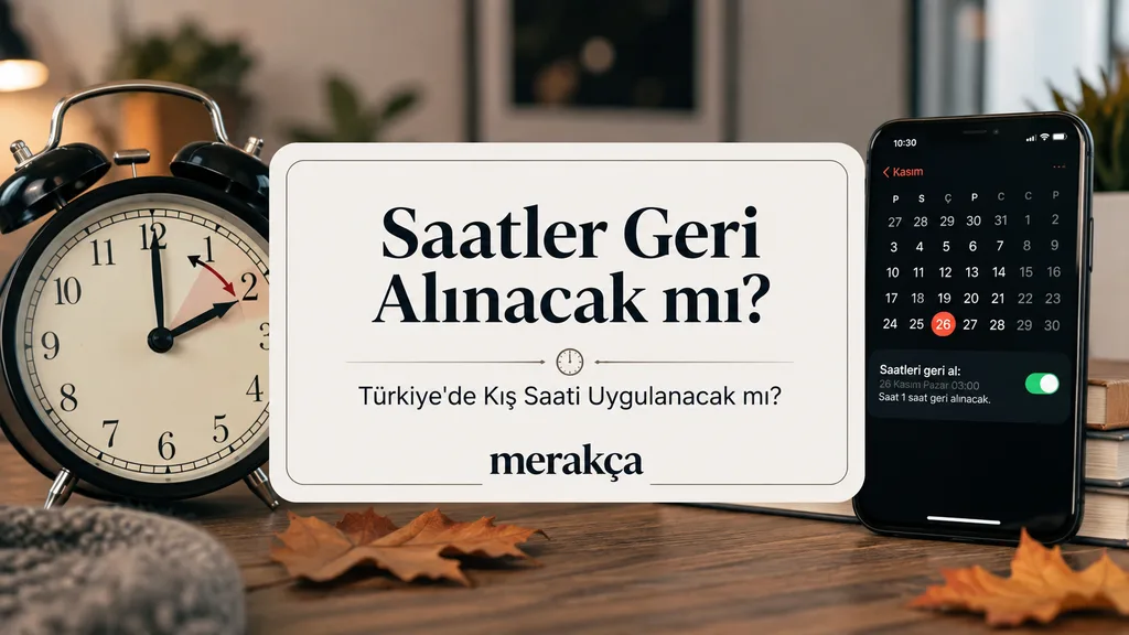 Türkiye'de kış saati ve saatlerin geri alınması uygulamasını gösteren saat