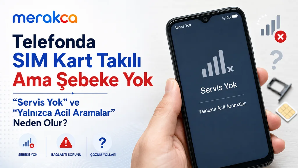 SIM kart takılı olduğu halde telefonda “Servis Yok” veya “Yalnızca Acil Aramalar” uyarısının görülmesinin olası nedenleri