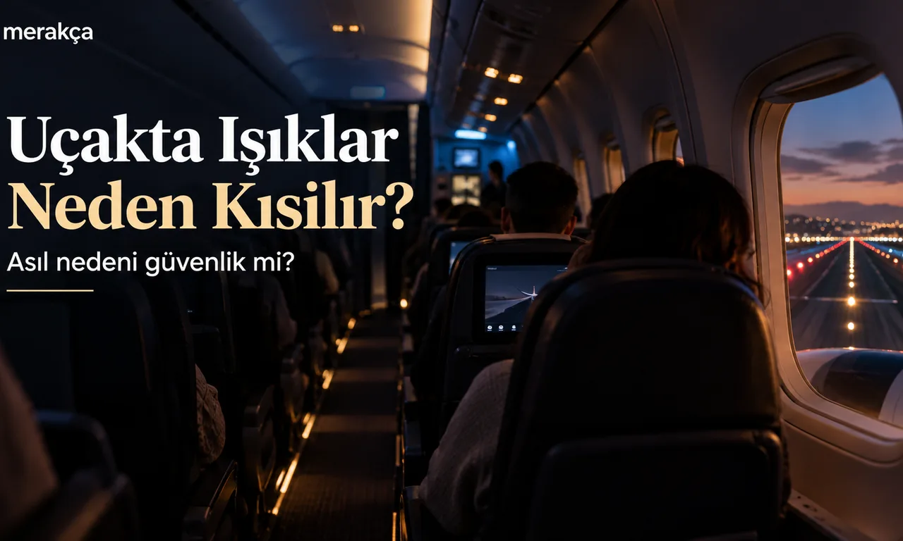 Uçakta Kalkış ve İnişte Işıklar Neden Kısılır? Asıl Nedeni Güvenlik mi?