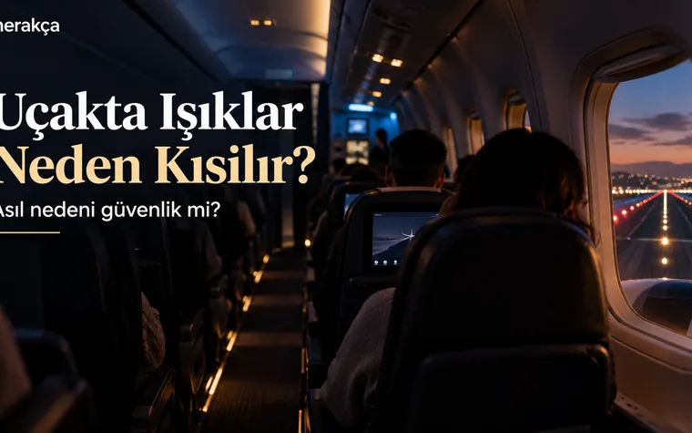 Uçakta Kalkış ve İnişte Işıklar Neden Kısılır? Asıl Nedeni Güvenlik mi?