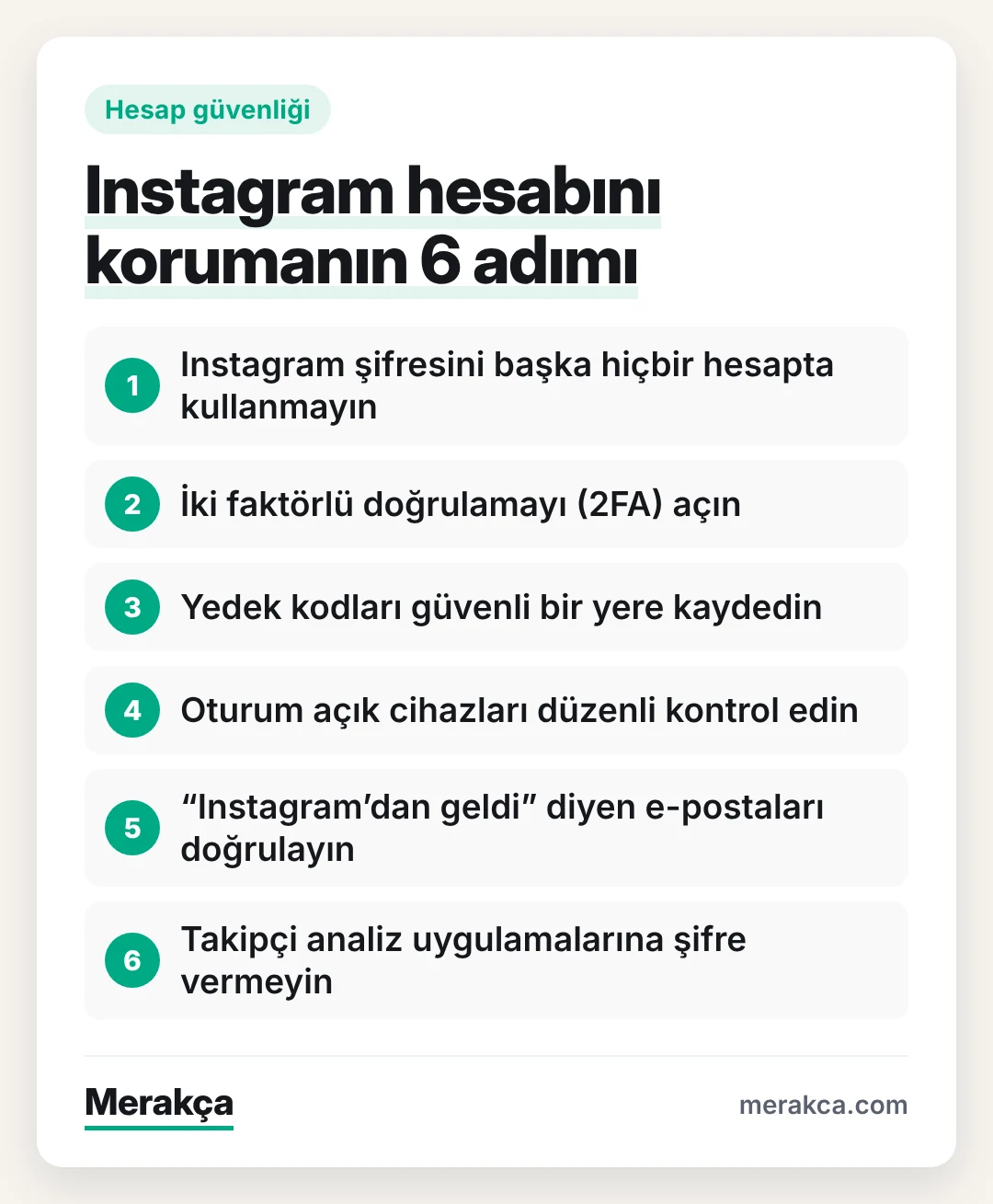 Instagram hesabını güvenceye almak için temel güvenlik adımları
