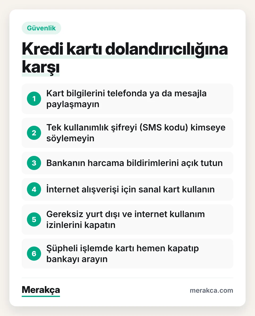 Kredi kartı dolandırıcılığına karşı alınabilecek etkili önlemler