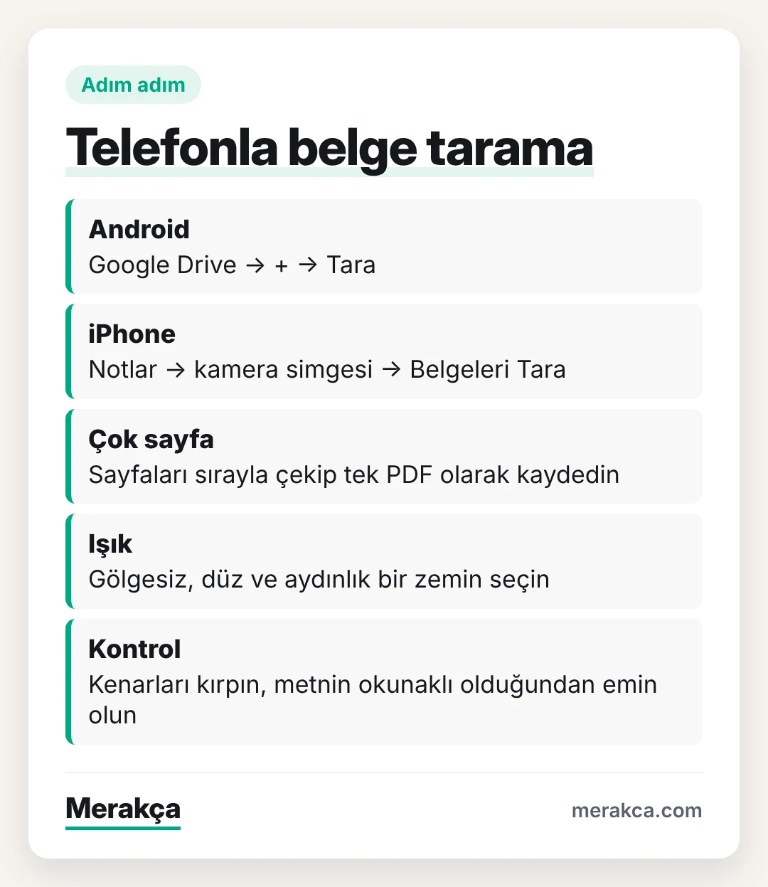 Android ve iPhone’da telefonla belge tarayıp PDF olarak kaydetme